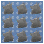 Tissu Chiens artistiques - Schipperke (Échantillon)