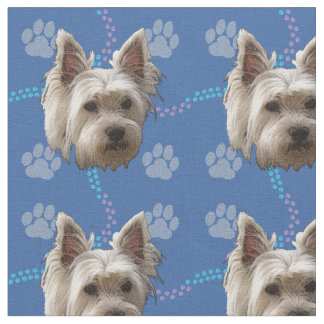 Tissu Chiens artistiques - West Highland White Terrier v