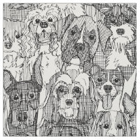 chiens beaucoup noir blanc