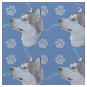 Tissu Chiens d'art - Malamute d'Alaska v1