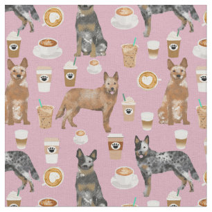 Tissu chiens de bétail et caféine violette