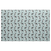 Tissu Chiens de Boston Terrier bleu clair (Fat Quarter)