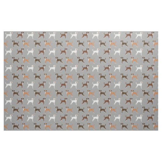 Tissu Chiens de boxe avec queue gris (Fat Quarter)