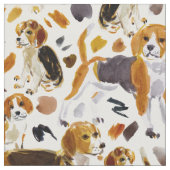 Tissu Chiens de chien de chien d'aquarelle beagle (Fermer)