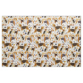 Tissu Chiens de chien de chien d'aquarelle beagle (Fat Quarter)
