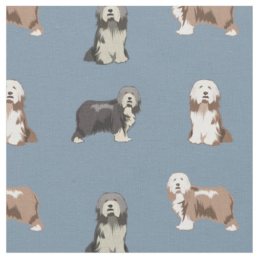 Tissu Chiens de collie à poitrine bleue (Fermer)