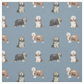 Tissu Chiens de collie à poitrine bleue (Échantillon)