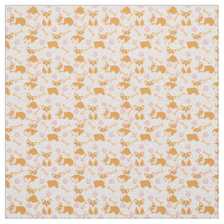 Tissu Chiens de corgi mignons