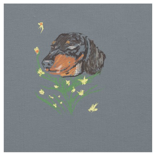 Tissu Chiens de Dachshund (Fermer)