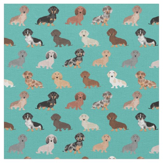 Tissu Chiens de Dachshund (Fermer)