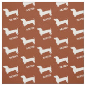 Tissu Chiens de Dachshund avec le nom (Échantillon)