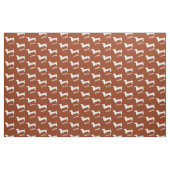 Tissu Chiens de Dachshund avec le nom (Fat Quarter)