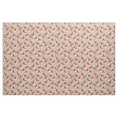 Tissu Chiens de Dachshund Crème vintage à fleurs (Fat Quarter)