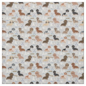 Tissu Chiens de Dachshund gris marine (Échantillon)