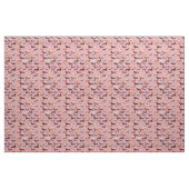 Tissu Chiens de Dachshund roses (Fat Quarter)