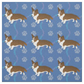 Tissu Chiens de dessin - Cardigan Welsh Corgi v2 (Échantillon)