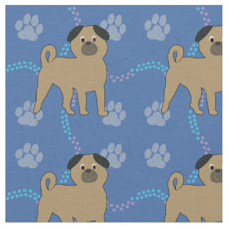 Tissu Chiens de dessin - Carlin v1
