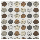 Tissu Chiens de Doodle Multicolor (Fermer)