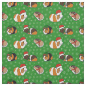 Tissu Chiens de Guinée festifs à l'allure de Noël (Échantillon)