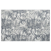 Tissu chiens de perle indigo en abondance (Fat Quarter)