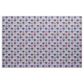 Tissu Chiens de Rottweiler flores pourpres (Fat Quarter)