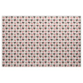 Tissu Chiens de Rottweiler flores roses (Fat Quarter)