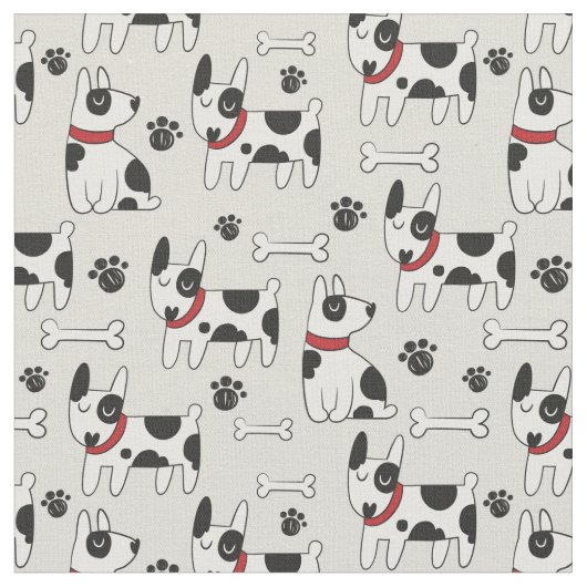 Tissu chiens drôles motif (Fermer)