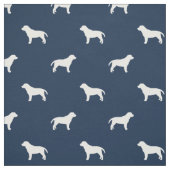 Tissu Chiens du Labrador silhouette bleue marine (Échantillon)