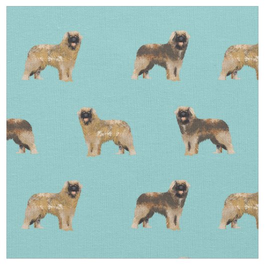 Tissu chiens leonberger bleu clair (Fermer)