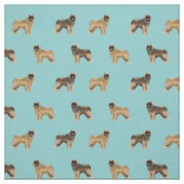 Tissu chiens leonberger bleu clair (Échantillon)