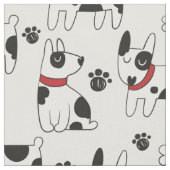 Tissu Chiens mignons avec os (Fermer)