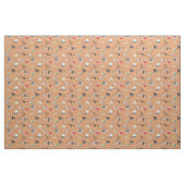 Tissu Chiens mignons Design Motif Orange (Yard)