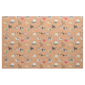 Tissu Chiens mignons Design Motif Orange (Fat Quarter)