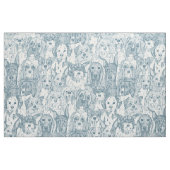 Tissu chiens nombreux bluestone (Fat Quarter)