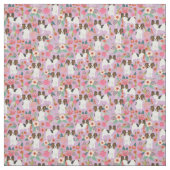 Tissu chiens papillon violet vintage (Échantillon)
