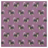 Tissu Chihuahua à poil long tricolore violet (Échantillon)