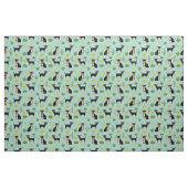Tissu Chihuahua cactus chiens bleu clair (Fat Quarter)