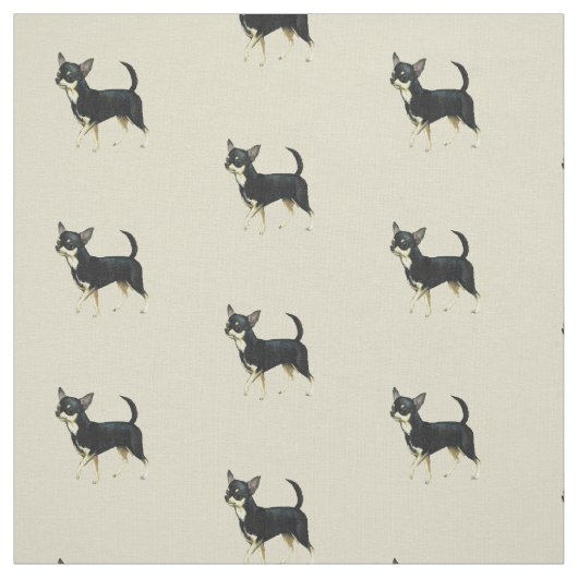 Tissu Chihuahua Dog Art Fabric (Échantillon)