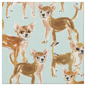 Tissu CHIHUAHUAS, chien d'aquarelle (Fermer)