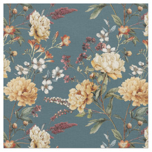 Tissu Chinoiserie floral botanique à l'aquarelle d'humeu