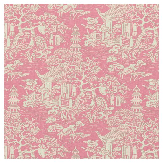Tissu Chinoiserie rose (Fermer)