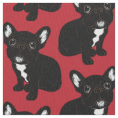 Tissu Chiot Brindle mignon de Frenchie (fermé)