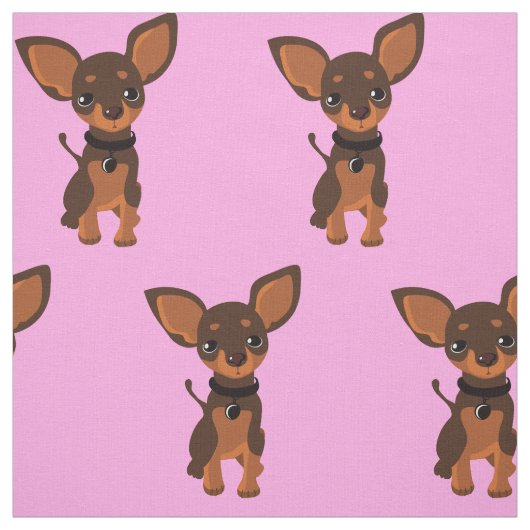 Tissu Chiot chihuahua Brown (Échantillon)