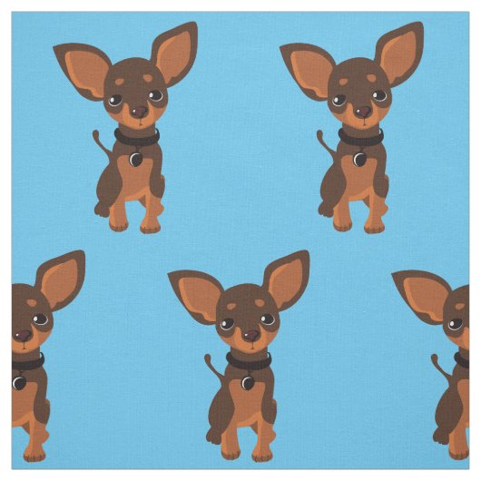 Tissu Chiot chihuahua Brown (Échantillon)