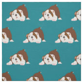 Tissu Chiot espiègle de bouledogue de chiot de tuf (Échantillon)