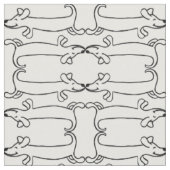 Tissu chiot motif noir et blanc (Fermer)