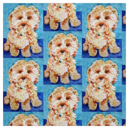 Tissu Chiot "Ollie" de Cavapoo. (Échantillon)