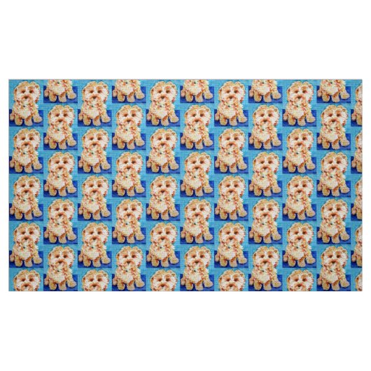 Tissu Chiot "Ollie" de Cavapoo. (Fat Quarter)