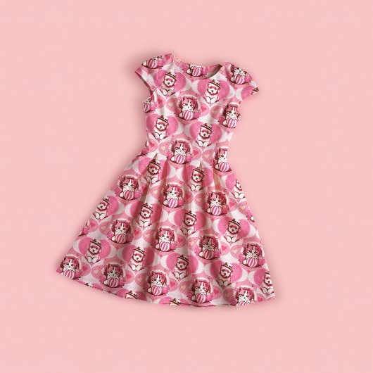 Tissu Chiots et chatons d'inspiration vintage