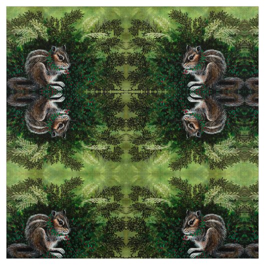 Tissu Chipmunk dans la forêt de la mousse (Échantillon)